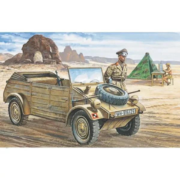 Mașină militară machetă Italeri 1/35 VW Typ 82 Kübelwagen imaginea 2