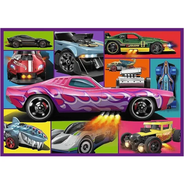 Mașini de curse Hot Wheels - set de 4 puzzle a câte 250 piese - Trefl imaginea 4