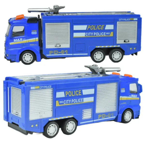 Masini de politie: Camion de politie cu roti libere in diverse variante de 19cm imaginea 3