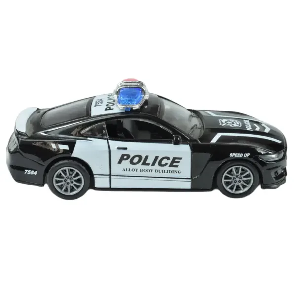 Masini de politie: Masina de politie din metal cu roti libere, disponibila in mai multe variante, 11cm 1buc. imaginea 10