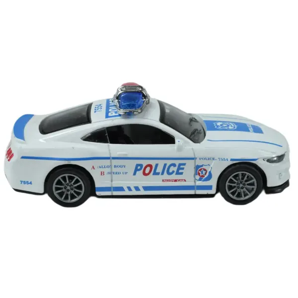 Masini de politie: Masina de politie din metal cu roti libere, disponibila in mai multe variante, 11cm 1buc. imaginea 4