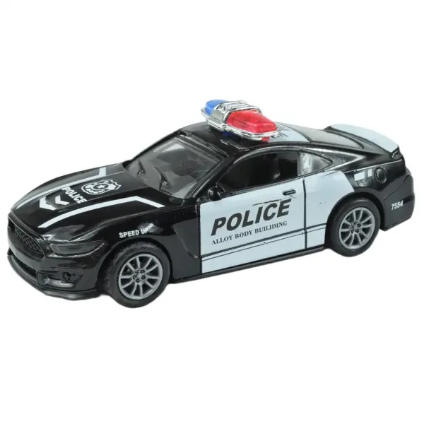 Masini de politie: Masina de politie din metal cu roti libere, disponibila in mai multe variante, 11cm 1buc. imaginea 8