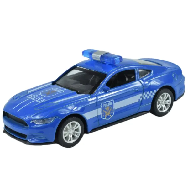 Masini de politie: Masina de politie din metal cu tractiune inversa, disponibila in mai multe variante, 11cm 1buc. imaginea 2