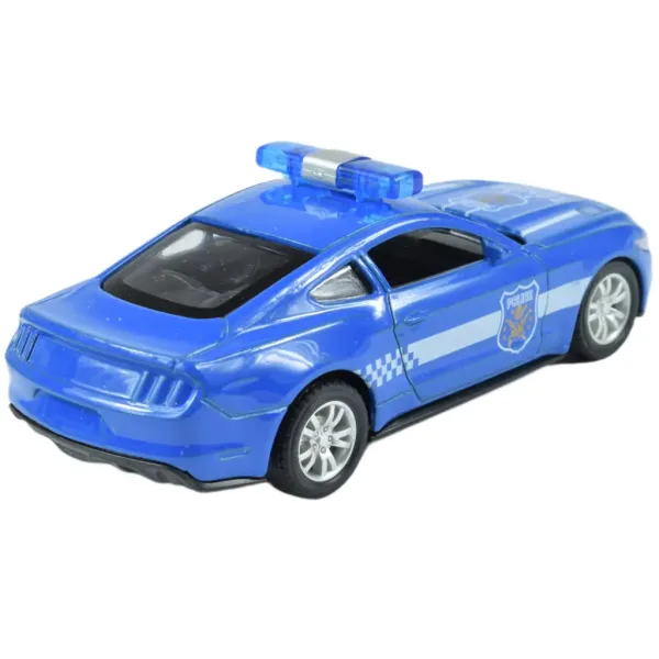 Masini de politie: Masina de politie din metal cu tractiune inversa, disponibila in mai multe variante, 11cm 1buc. imaginea 3