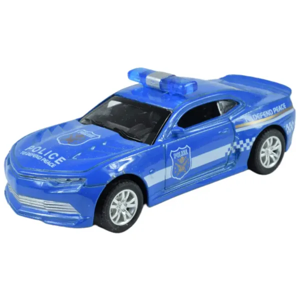 Masini de politie: Masina de politie din metal cu tractiune inversa, disponibila in mai multe variante, 11cm 1buc. imaginea 4