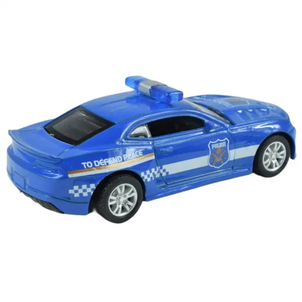Masini de politie: Masina de politie din metal cu tractiune inversa, disponibila in mai multe variante, 11cm 1buc. imaginea 5