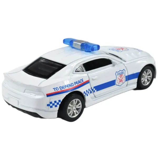 Masini de politie: Masina de politie din metal cu tractiune inversa, disponibila in mai multe variante, 11cm 1buc. imaginea 7