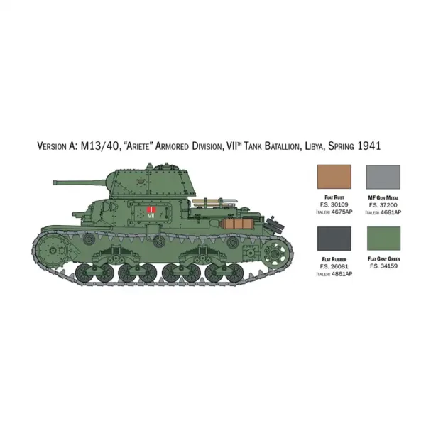 Machetă tancuri italiene și Semoventi Italeri 1/56 imaginea 3