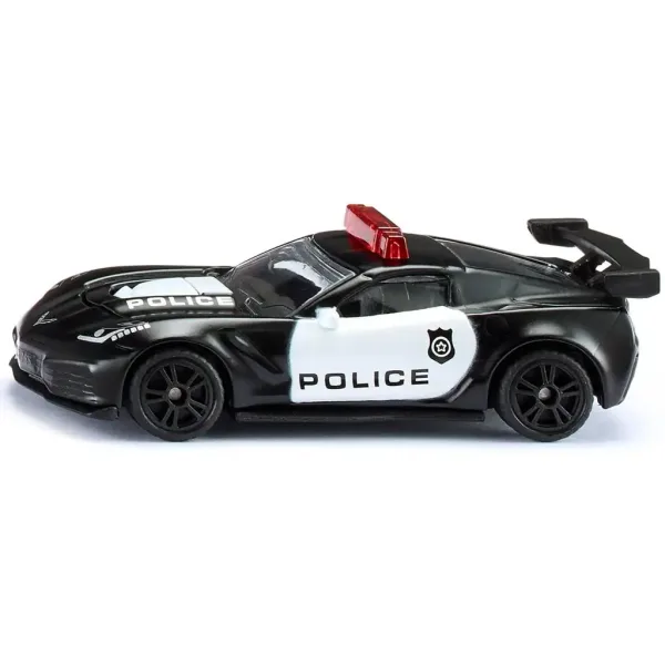 Mașinuță SIKU Chevrolet Corvette ZR1 Police 1/64 imaginea 1