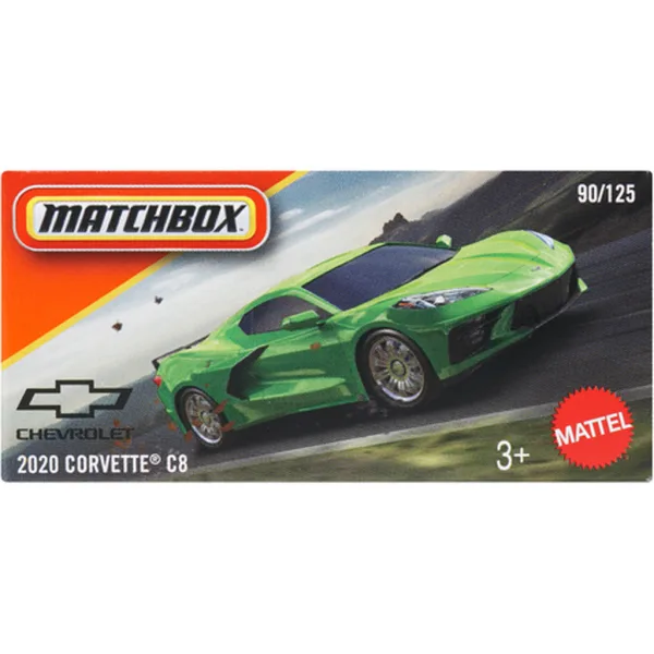 Matchbox: Mașinuță 2020 Chevrolet Corvette C8 în cutie de carton 1/64 - Mattel imaginea 1
