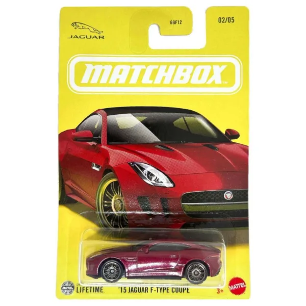 Matchbox: Mașinuță iconică Jaguar F-Type Coupe 2015, scară 1/64 - Mattel imaginea 1