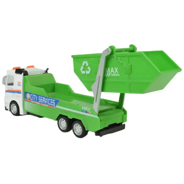 Metal Gear: Camion metalic de transport deșeuri cu mecanism de inerție, mai multe variante, 19 cm, 1 buc. imaginea 10