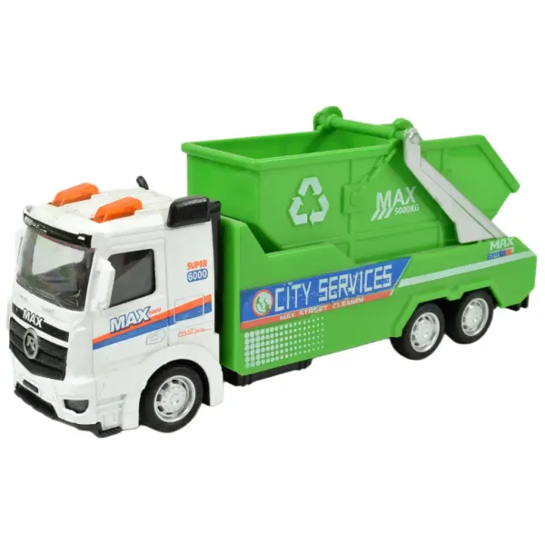 Metal Gear: Camion metalic de transport deșeuri cu mecanism de inerție, mai multe variante, 19 cm, 1 buc. imaginea 8