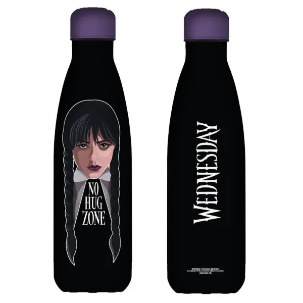 Wednesday: No Hug sticlă de apă vacuum din oțel inoxidabil 500ml imaginea 2
