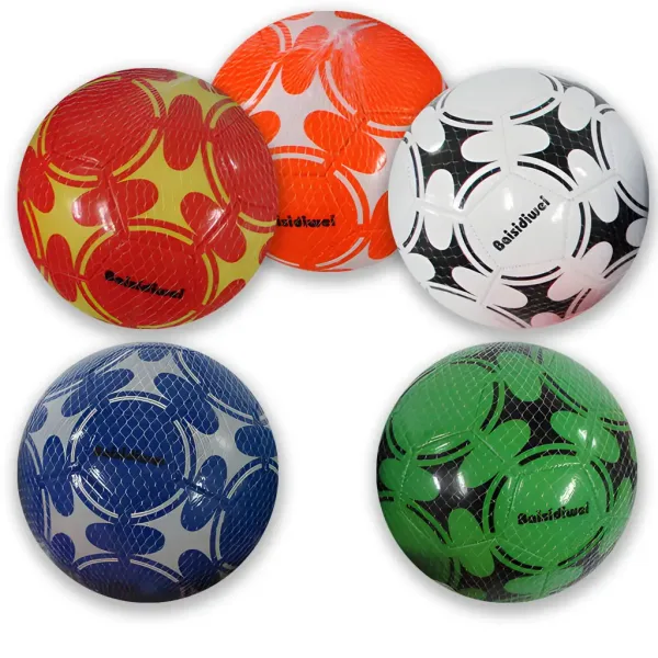 Minge de fotbal colorat cu diverse modele, 23cm, 1 bucata imaginea 1