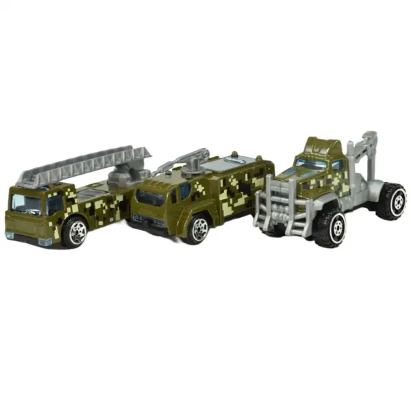 Model de mașină: Serviciu public 16 bucăți salvare, pompieri, militari și set de vehicule de muncă. imaginea 4
