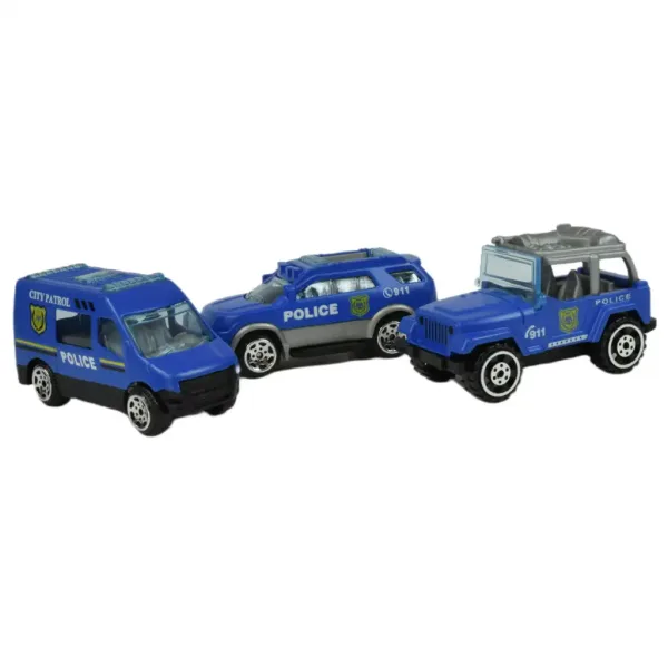 Model de mașină: Serviciu public 16 bucăți salvare, pompieri, militari și set de vehicule de muncă. imaginea 5