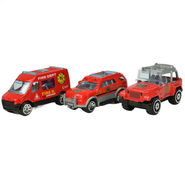 Model de mașină: Serviciu public 16 bucăți salvare, pompieri, militari și set de vehicule de muncă. imaginea 6
