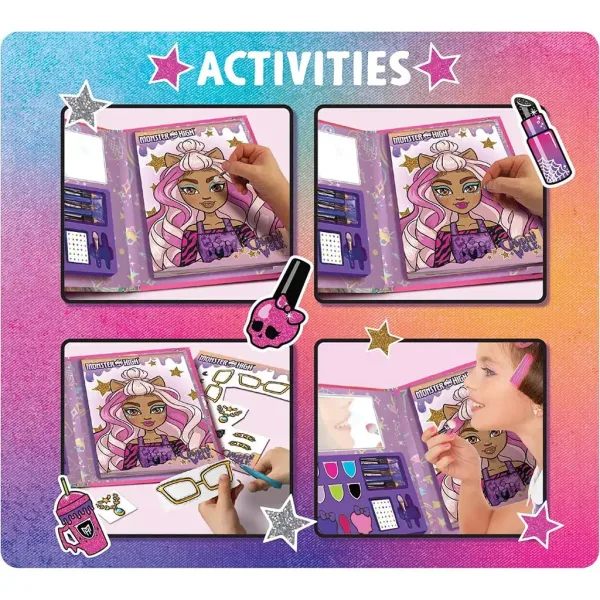 Monster High: Carte de activități cu machiaj și colorat, 44 de pagini - Lisciani imaginea 3