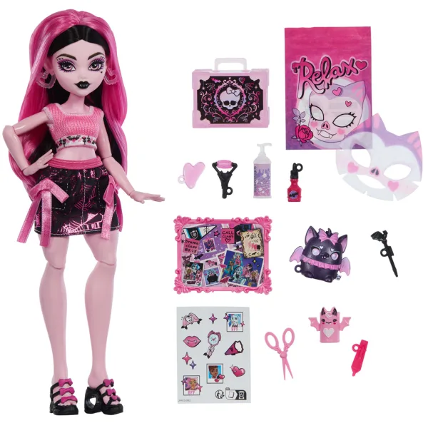 Monster High Îngrijirea Monștrilor păpușa Draculaura cu accesorii - Mattel imaginea 3