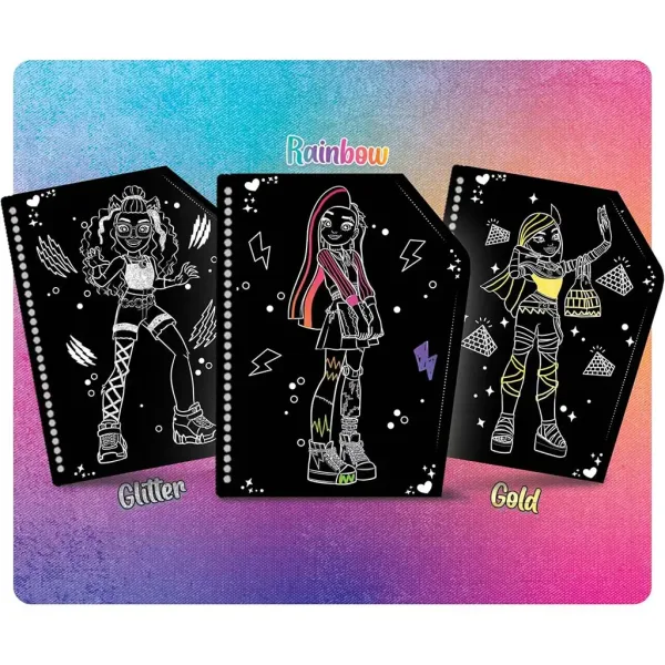 Monster High: Set de creație pentru imagini prin răzuire Monster Hug - Lisciani imaginea 2
