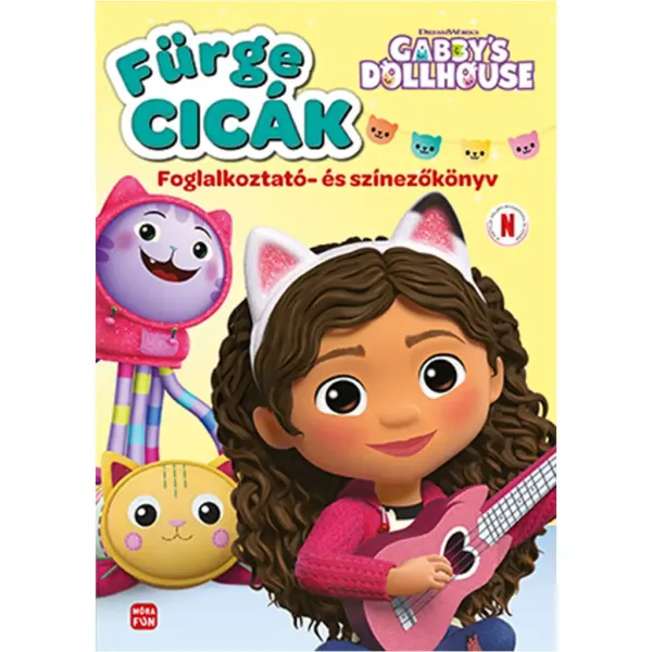 Móra: Casa de păpuși a lui Gabi - carte de activități și colorat cu pisici jucăușe imaginea 1