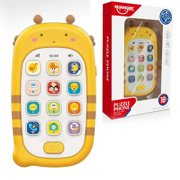 Music World: Primul meu telefon muzical cu model drăguț de animale în mai multe variante 1buc imaginea 2