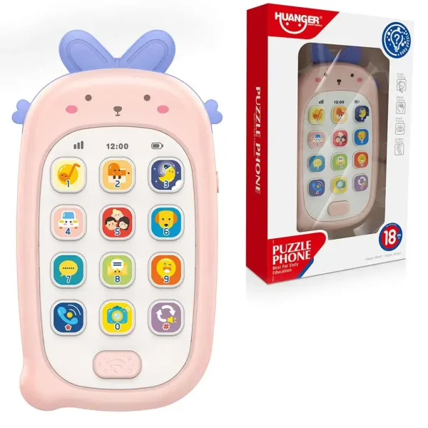 Music World: Primul meu telefon muzical cu model drăguț de animale în mai multe variante 1buc imaginea 3