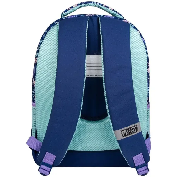 Must... Ghiozdan școlar rotunjit cu 3 compartimente Frozen, rucsac 32x18x43cm imaginea 2