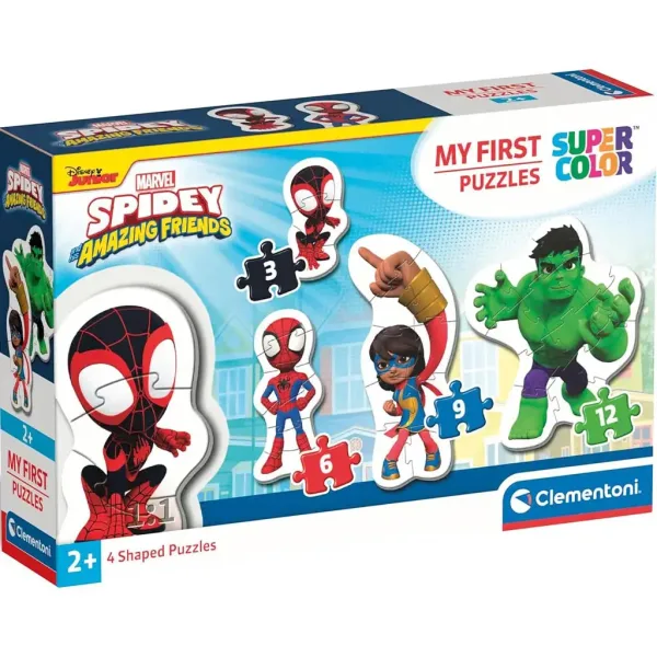 MyFirst Puzzle: 4 în 1 Spidey și prietenii Supercolor puzzle - Clementoni imaginea 1