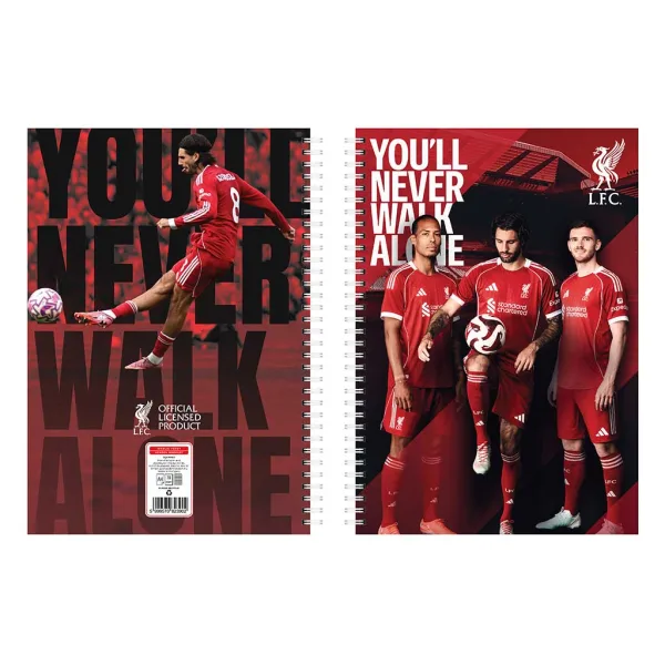 Nebulo: Caiet spiralat Liverpool, liniat, 60 de file, A4, 1 buc. imaginea 2
