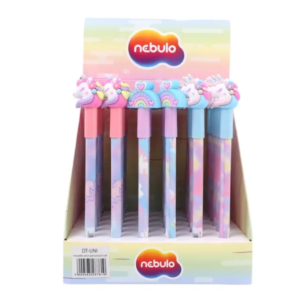 Nebulo: Pix cu gel radierabil cu capac unicorn, diferite modele, 1 buc. imaginea 1
