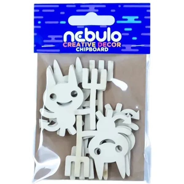 Nebulo: Set de 6 decorațiuni din carton cu diavoli imaginea 1