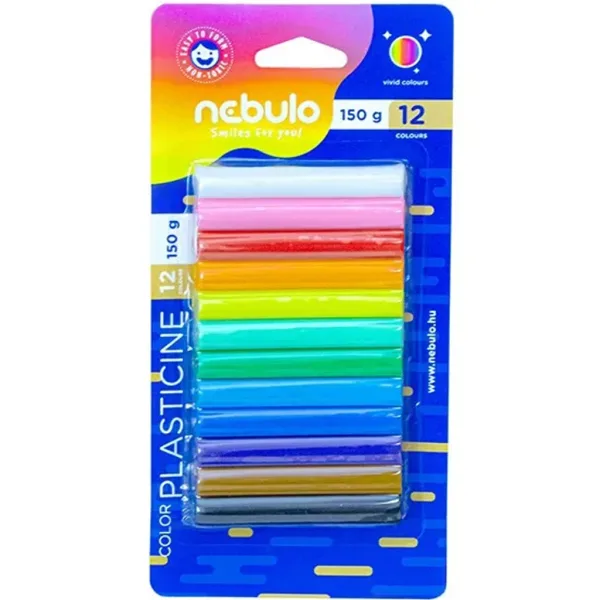 Nebulo: Set de plastilină colorată, 12 bucăți, 150g imaginea 1