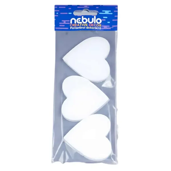 Nebulo: Set decorativ cu inimi din polistiren, 3 bucăți imaginea 1