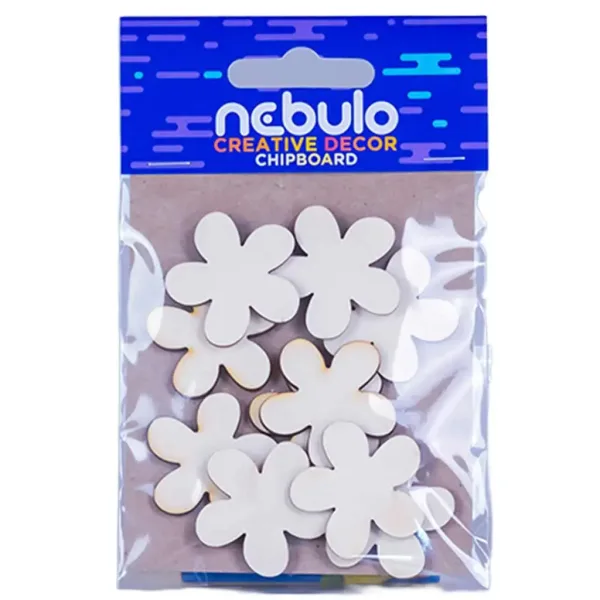 Nebulo: Set decorativ cu mini flori din carton, 10 bucăți imaginea 1