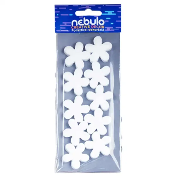 Nebulo: Set decorativ cu mini flori din polistiren, 10 bucăți imaginea 1