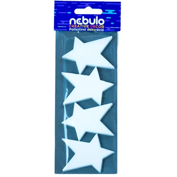 Nebulo: Set decorativ cu stele din polistiren, 4 bucăți imaginea 1
