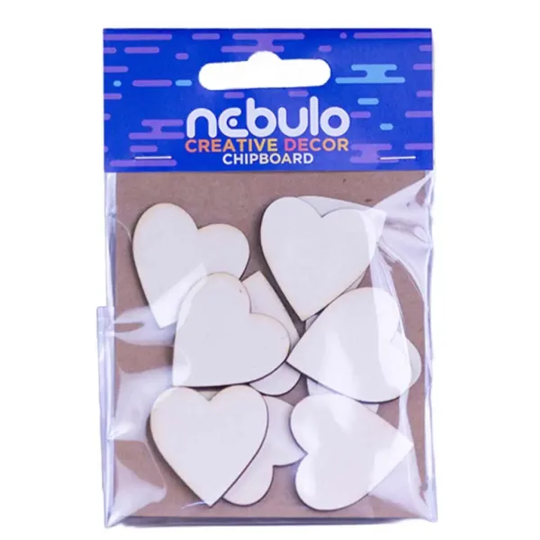 Nebulo: Set decorativ din carton cu mini inimi, 10 bucăți imaginea 1