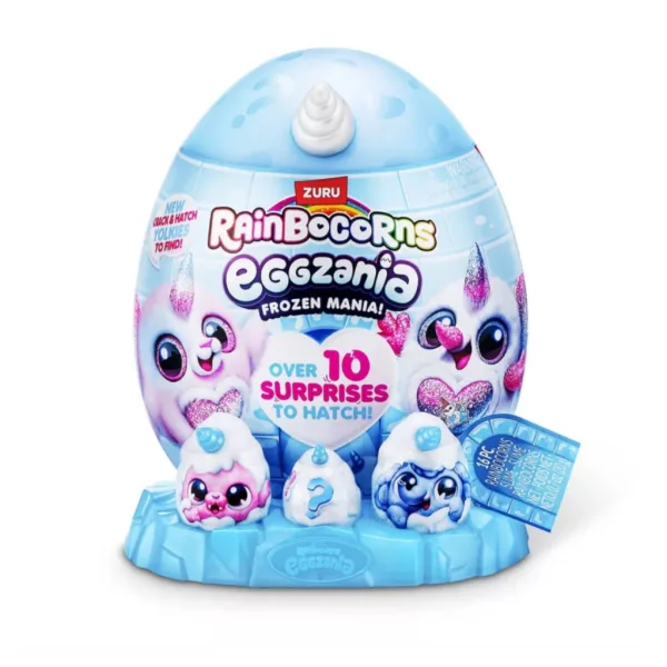 Ou surpriză Rainbocorns Eggzania cu pluș interactiv – prieteni de iarnă imaginea 1