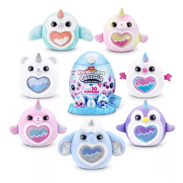 Ou surpriză Rainbocorns Eggzania cu pluș interactiv – prieteni de iarnă imaginea 4