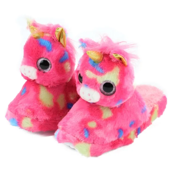 Papuci de pluș cu unicorn, mărimea 25-27 imaginea 2