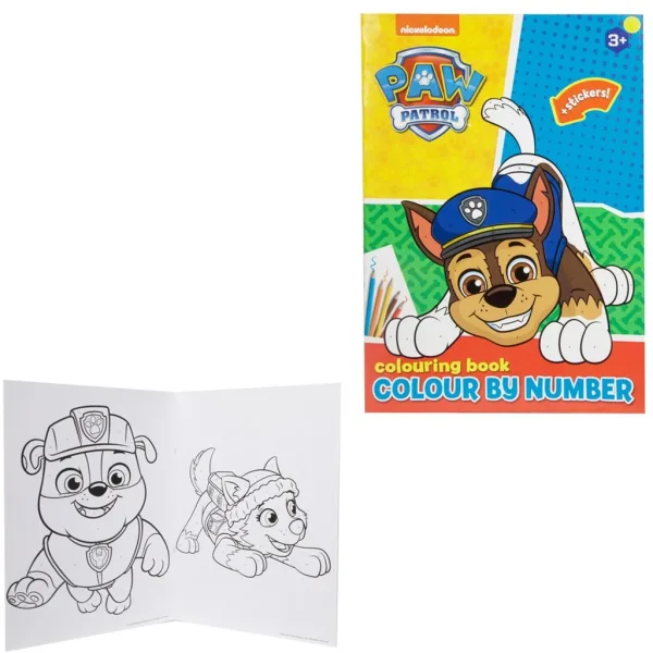 Patrula Cățelușilor: Colorează după numere – Carte de colorat cu autocolante imaginea 2