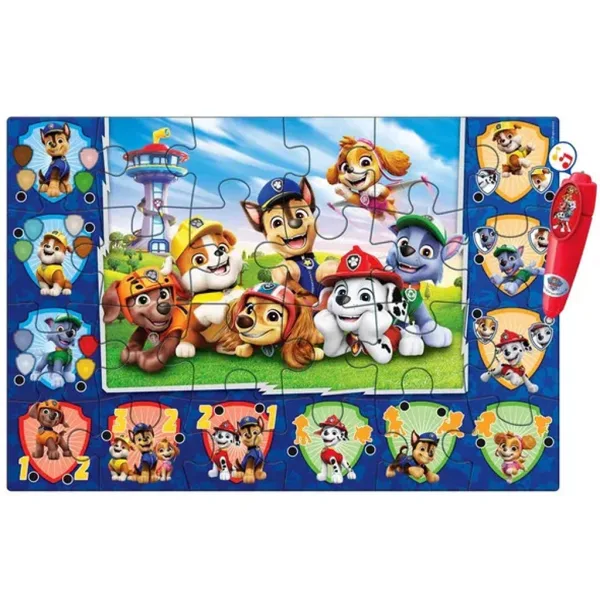 Patrula Cățelușilor puzzle interactiv pentru podea, 24 de piese - Clementoni imaginea 3