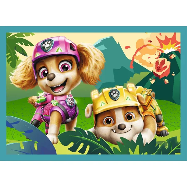 Paw Patrol – Aventuri pe Insula Dinozaurilor, set de puzzle 4-în-1 - Trefl imaginea 2