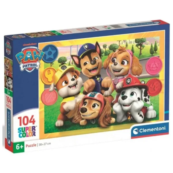 Paw Patrol Super Color puzzle de 104 piese - Clementoni imaginea 1