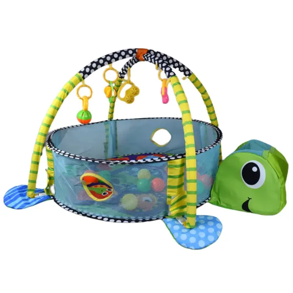 Piscină pentru bebeluși cu broaște țestoase, mingi și accesorii, 70x90cm imaginea 2