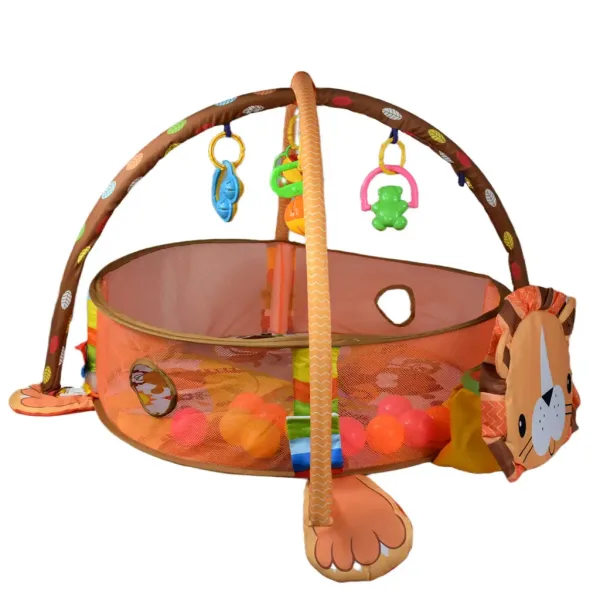 Piscină pentru bebeluși cu leu, cu bile și accesorii, 70x90cm imaginea 2