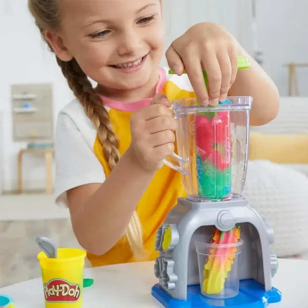 Play-Doh: Blender pentru Smoothie-uri Swirlin cu 5 cutii de plastilină 198g imaginea 3