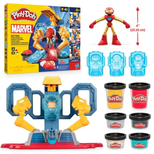 Play-Doh Marvel: Laboratorul de fabricare a armurii Iron Man cu lumină și sunet - Hasbro imaginea 2